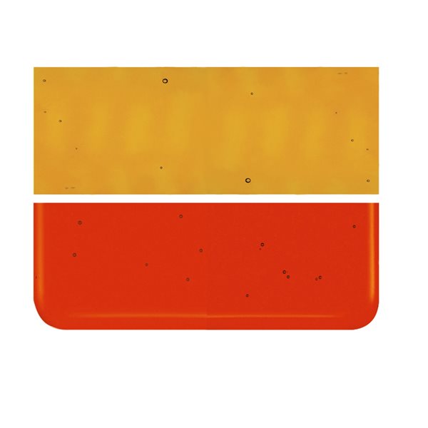 Bullseye Red Orange - Transparent - 3mm - Plaque Fusing