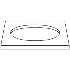 Drop Out Elipse - 26.8x44x2cm - Opening: 34.2x17.2cm - Fusing Mould