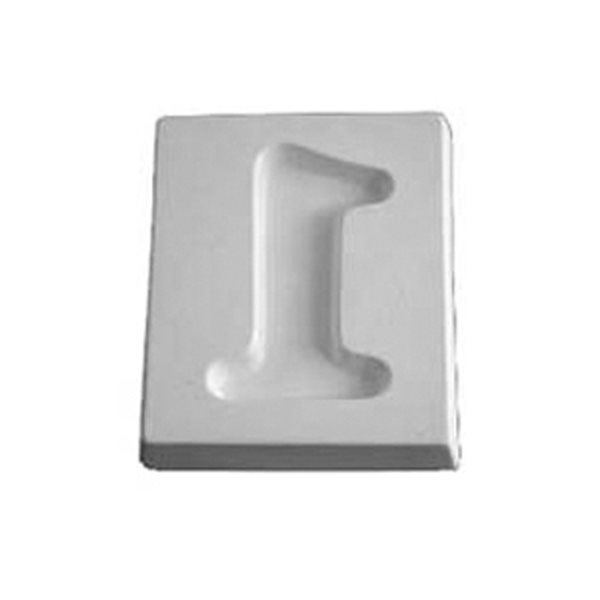 Number 1 - 12.1x10.1x1.9cm - Ouverture: 9.3x5.8cm - Moule pour Fusing