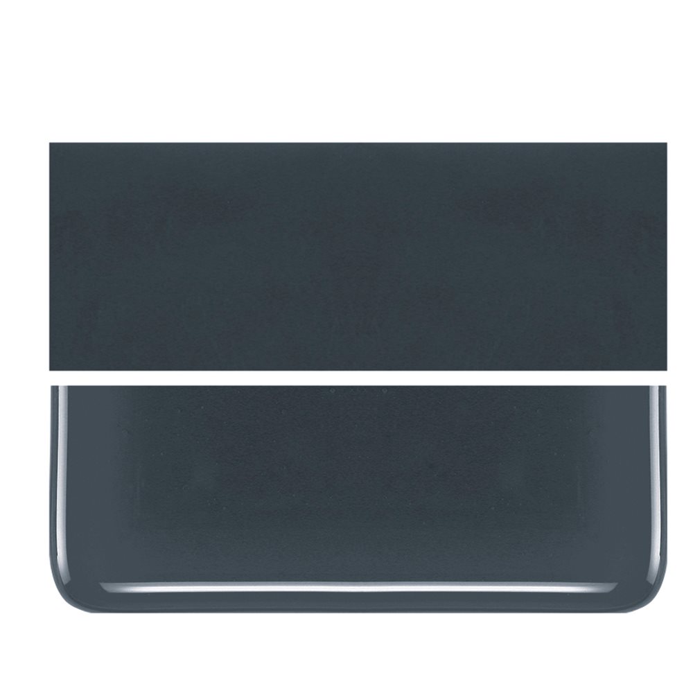 Bullseye Deep Gray - Opalescent - 2mm - Thin Rolled - Fusible Glass Sheets            