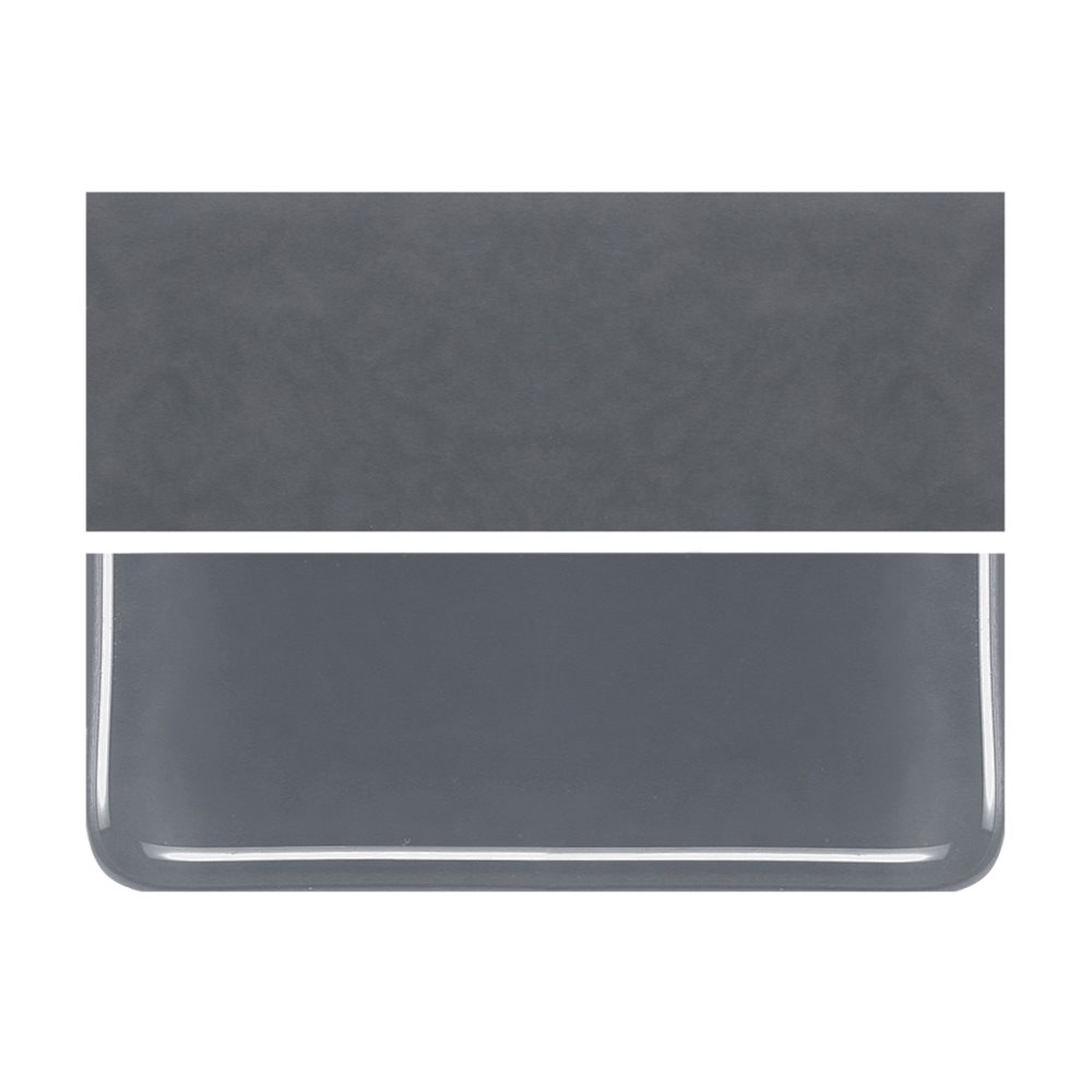 Bullseye Slate Gray - Opalescent - 2mm - Thin Rolled - Fusible Glass Sheets            