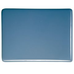 Bullseye Dusty Blue - Opalescent - 2mm - Thin Rolled - Plaque Fusing            