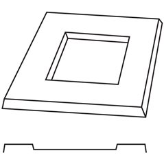 Square Platter - 37.4x37.5x2cm - Base: 19.8cm - Fusing Mould