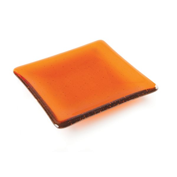 Sloped Square Plate - 13.9x14x2.2cm - Base: 5.1x5.1cm - Moule pour Fusing