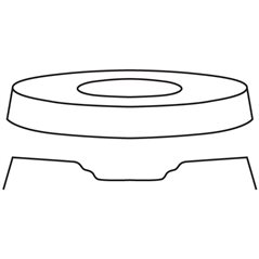 Saturn - Salad Bowl - 25.5x2.7cm - Base: 15.5cm - Fusing Mould