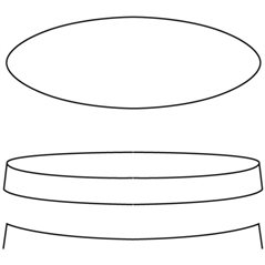 Oval Shallow - 27.6x11.4x1.6cm - Fusing Form